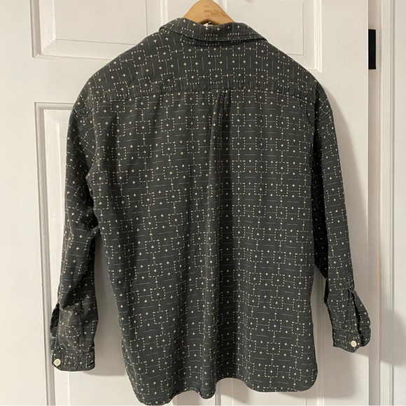 Vintage 90s Espirit Print Top Small Button Down - Picture 4 of 4